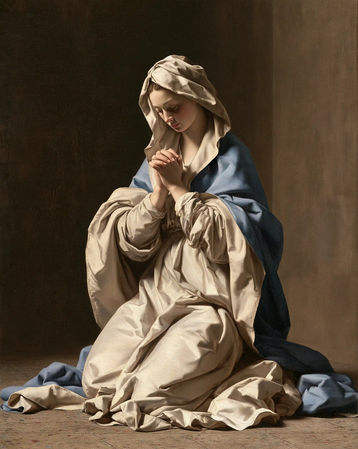 La Vierge en prière — L’Offrande des plis souples