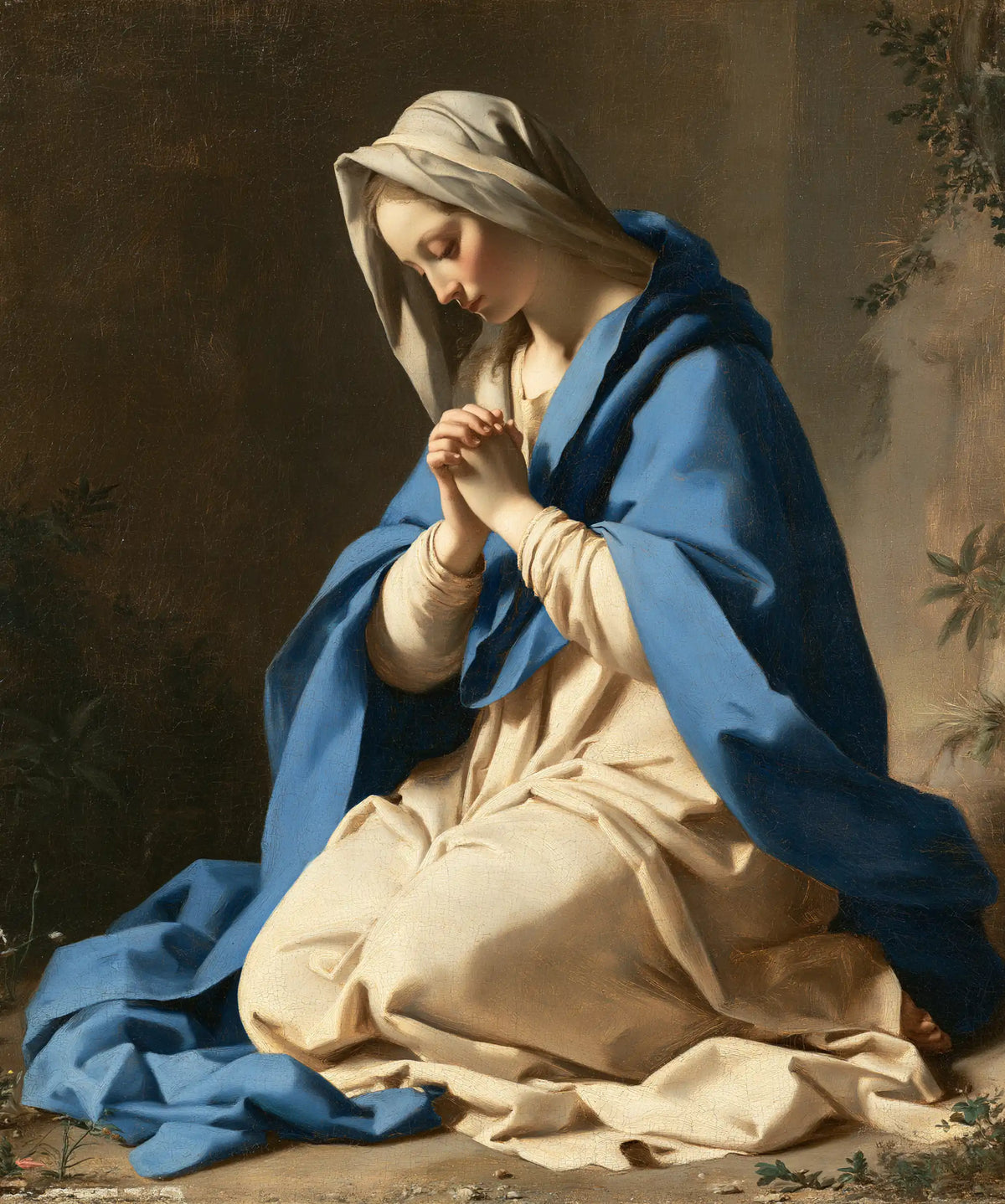 La Vierge en prière — Le Bleu vif et la robe de miel