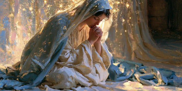 La Vierge en prière — Le Bleu posé dans la lumière