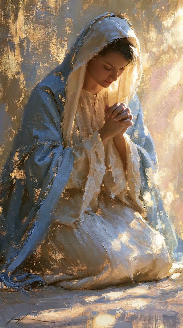 La Vierge en prière — Le Recueillement dans les taches de soleil