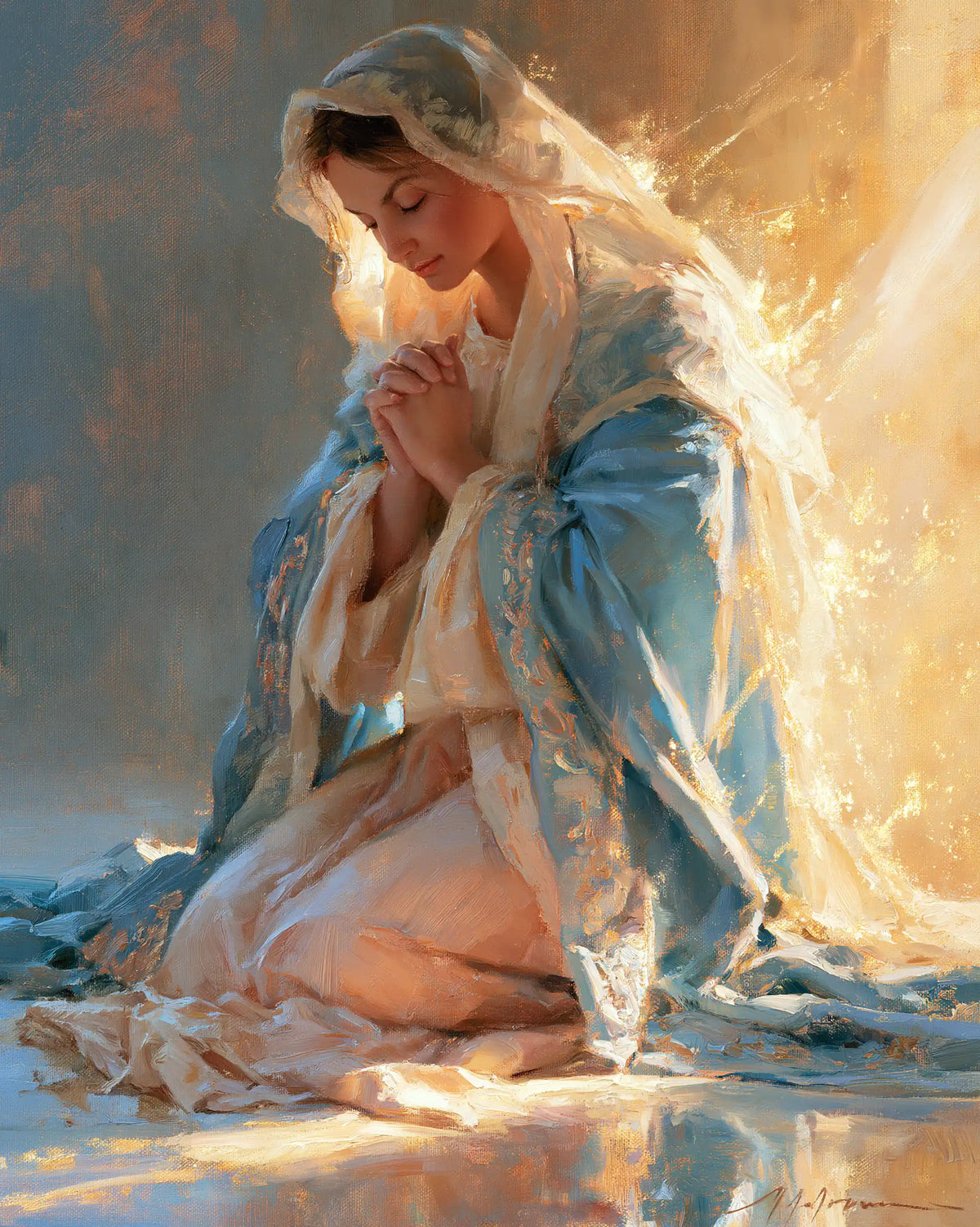 La Vierge en prière — Le Voile emporté par la clarté