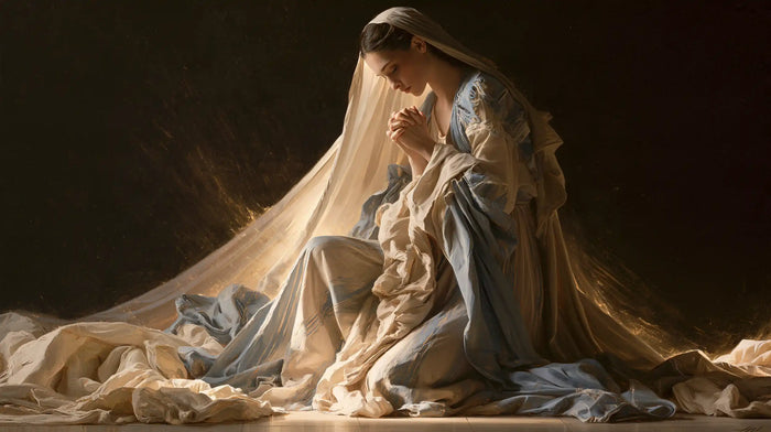 La Vierge en prière — La Prière sous la gaze dorée