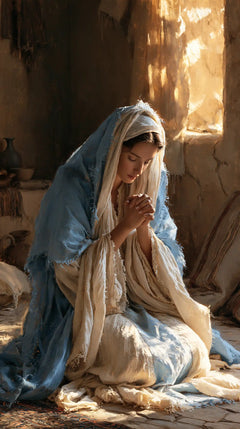 La Vierge en prière — La Fenêtre aux éclats dorés