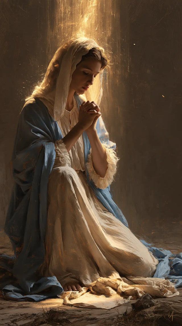 La Vierge en prière — La Silhouette au fil du rayon