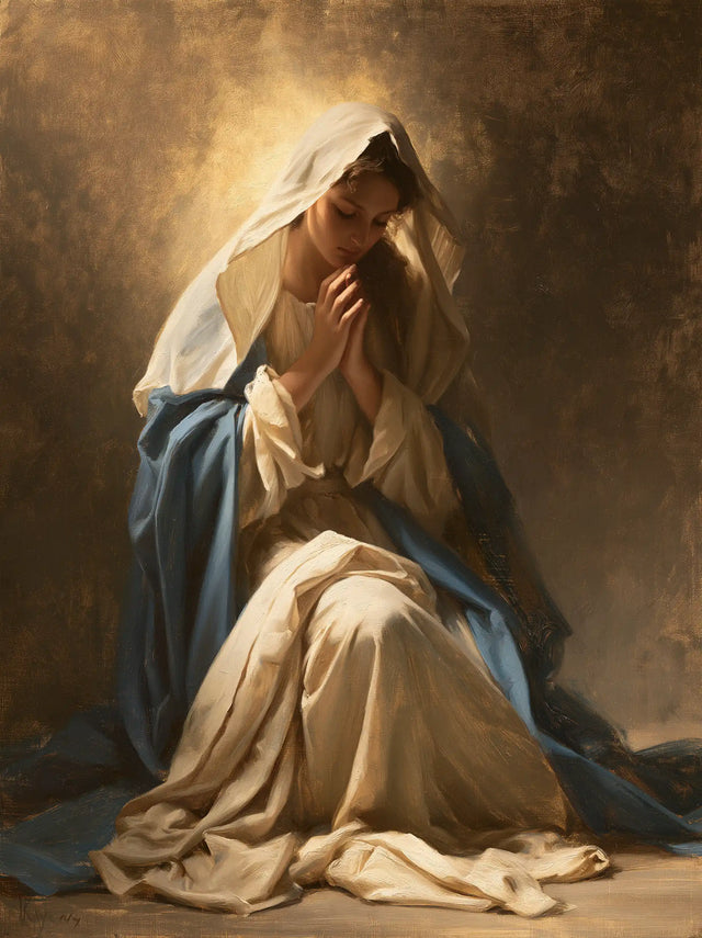 La Vierge en prière — La Douceur dans le nimbe de brume