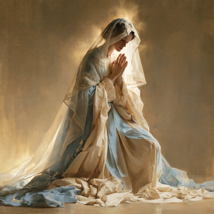 La Vierge en prière — La Prière dans le halo de lin