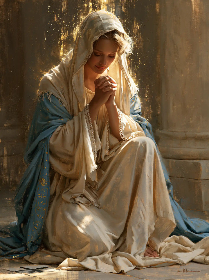 La Vierge en prière — La Prière au genou d’argent