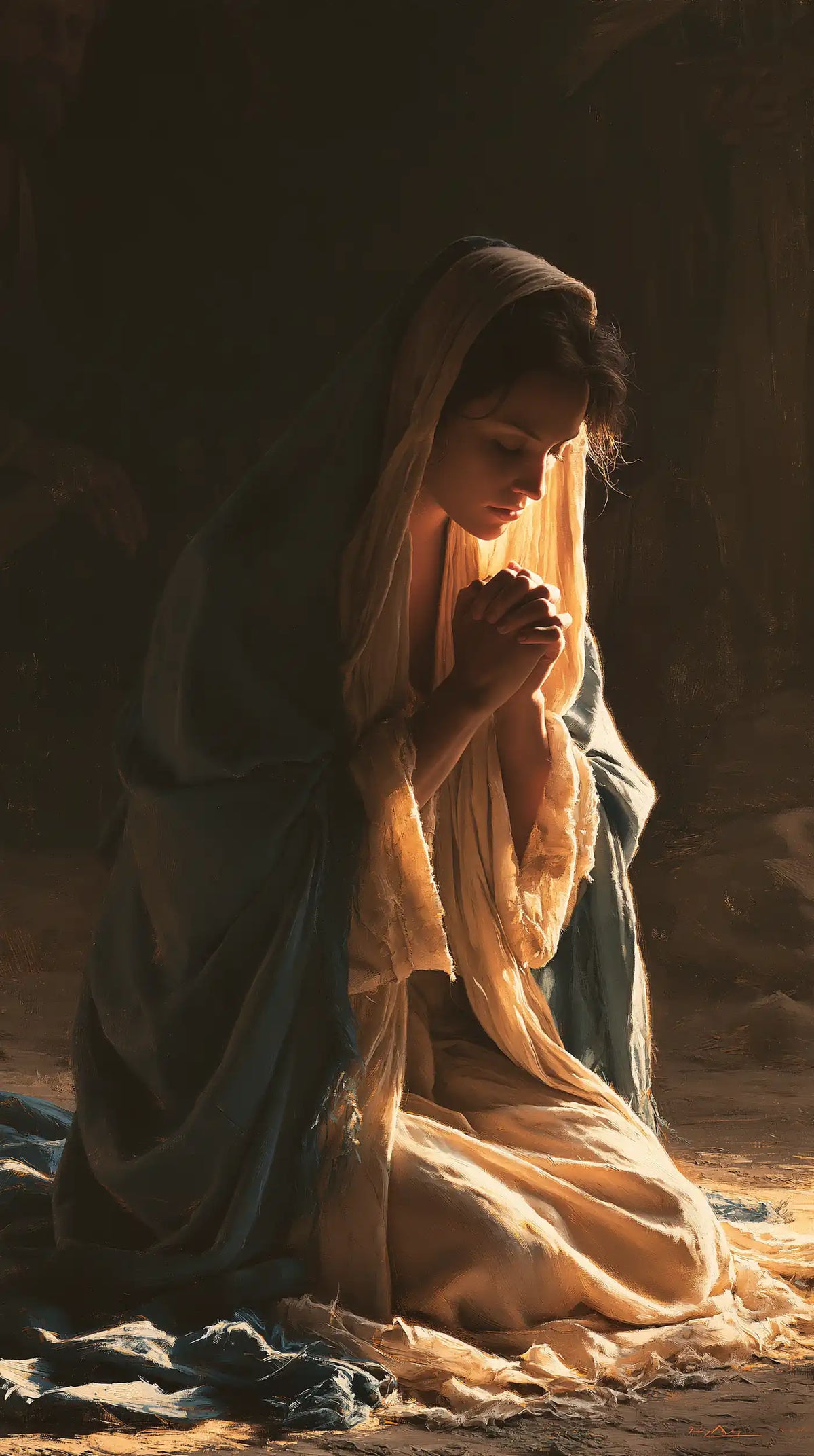 La Vierge en prière — La Prière dans le reflet cuivré