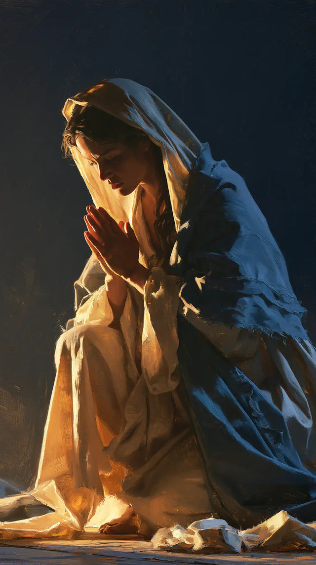 La Vierge en prière — Le Profil au bord de la flamme