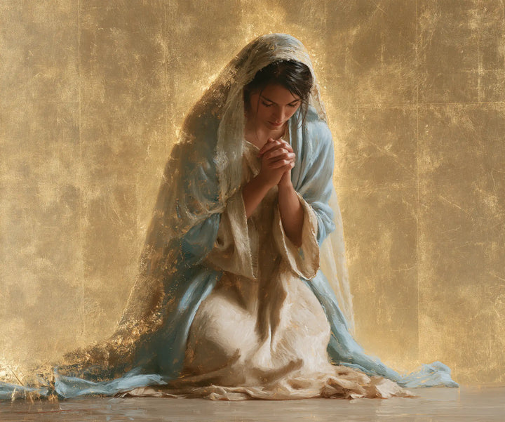 La Vierge en prière — Le Voile dans la poussière solaire