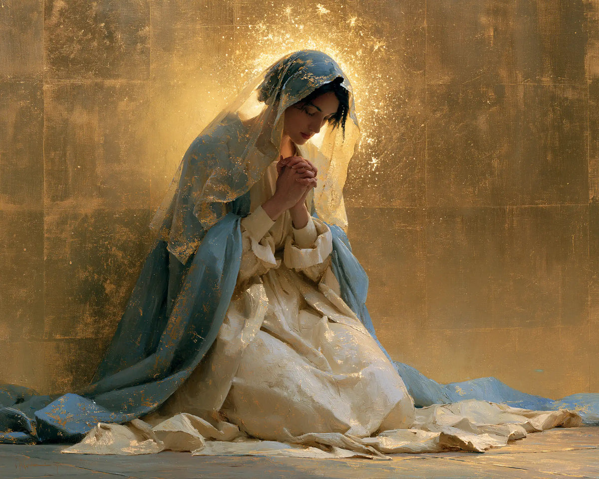 La Vierge en prière — Le Bleu dans la couronne de poussière