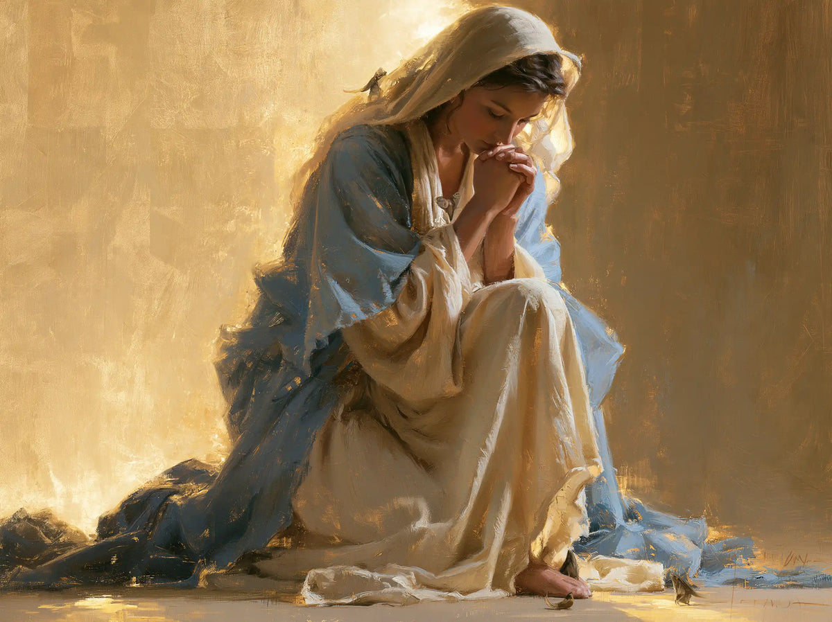 La Vierge en prière — La Prière au pied du rayon doré