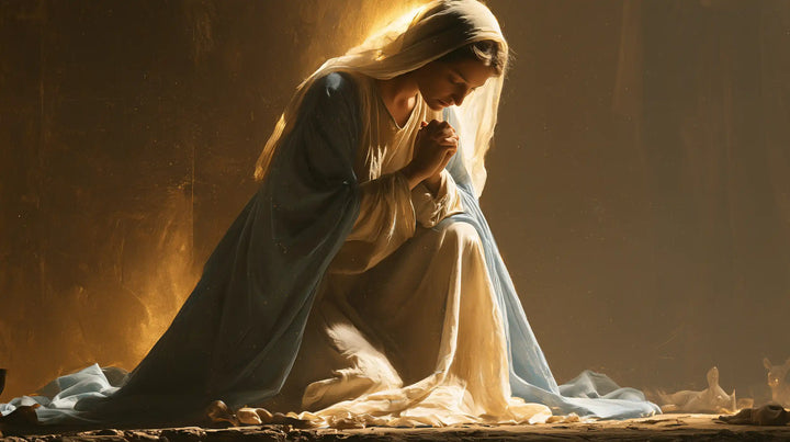 La Vierge en prière — Le Silence sous le voile ardent