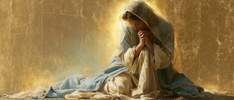 Virgin Mary in Prayer - Sacred Gold · Landscape n° 25