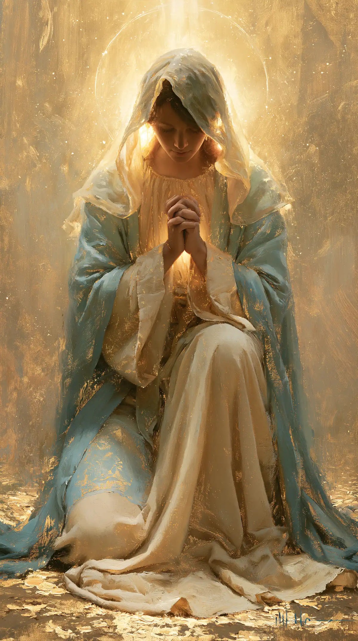 La Vierge en prière — La Prière sous la clarté en couronne