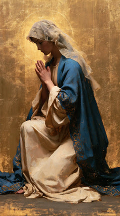 La Vierge en prière — Le Profil sous le voile argenté