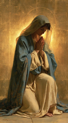 La Vierge en prière — Le Bleu vert au cercle incandescent