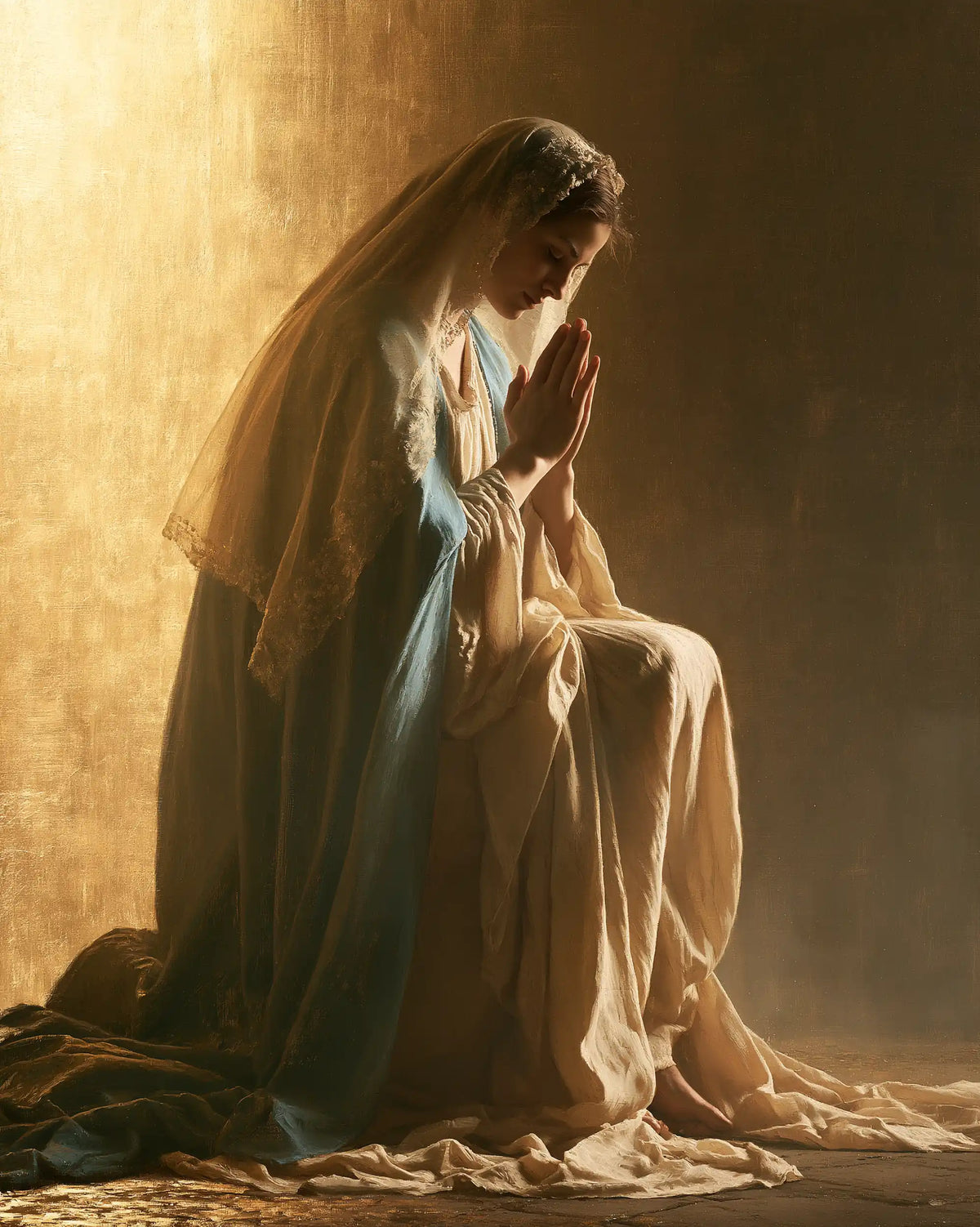 La Vierge en prière — La Silhouette au seuil de l’or