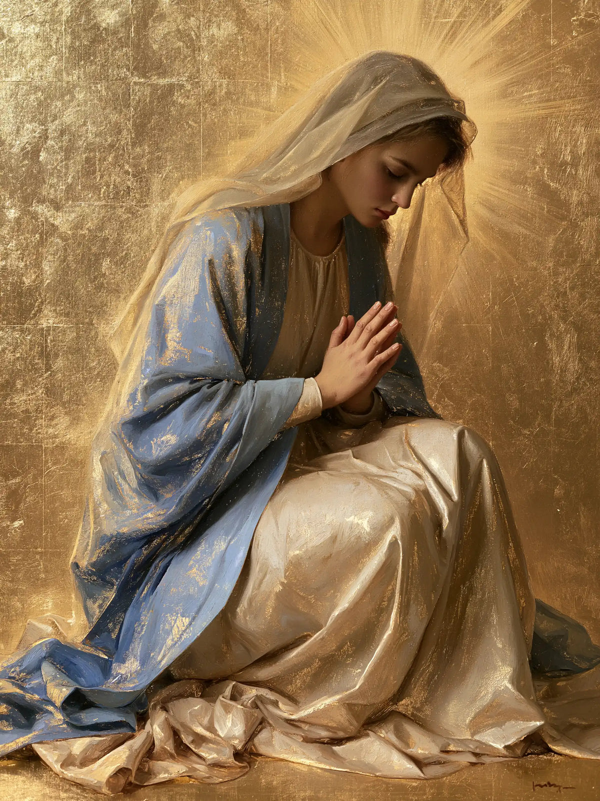 La Vierge en prière — Le Rayonnement discret du voile de sable