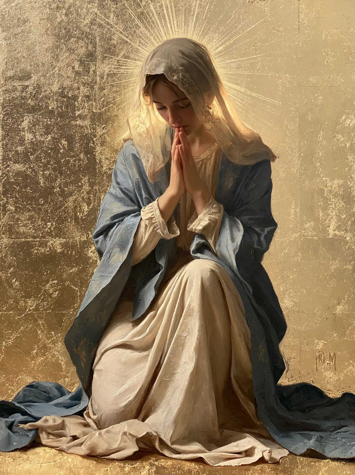 La Vierge en prière — Le Nimbe aux fils de soleil