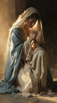 La Vierge en prière — La Prière au pied de la lueur