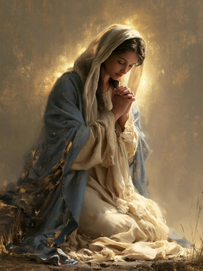 La Vierge en prière — La Prière dans les herbes de lumière