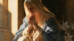 La Vierge en prière — La Confidence près du pilier éclairé