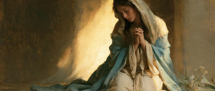 La Vierge en prière — Le Triangle d’or derrière le voile