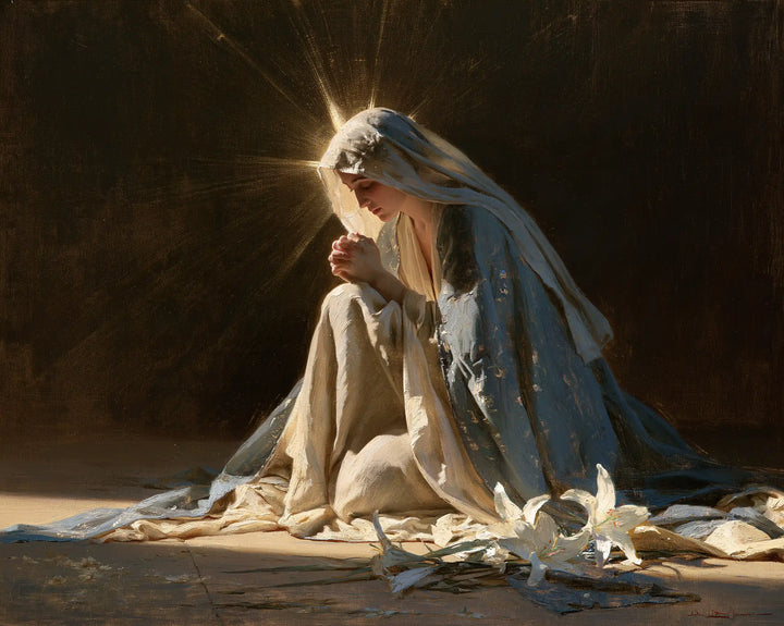 La Vierge en prière — L’Étoile au bord du voile