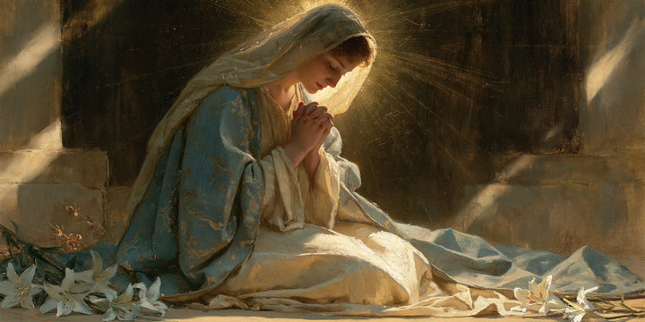 La Vierge en prière — La Prière au nimbe de rayons fins