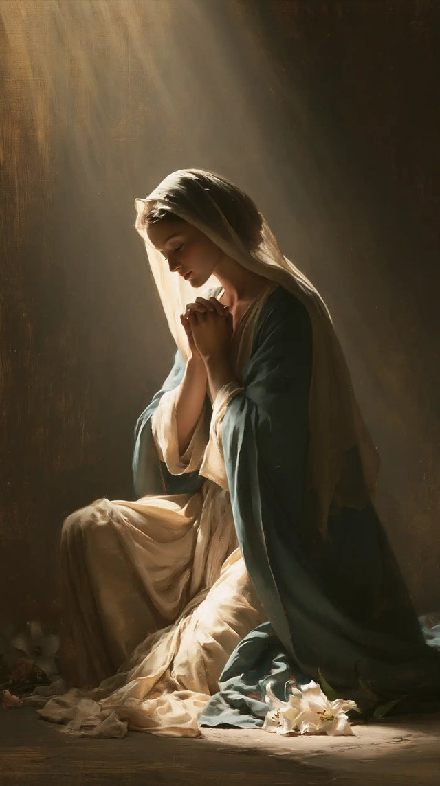 La Vierge en prière — Le Profil sous la haute clarté