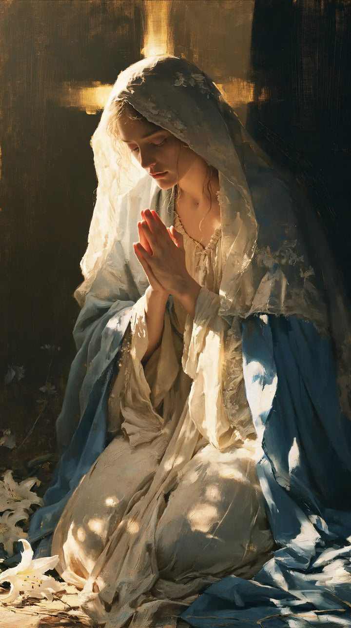 La Vierge en prière — La Lumière au-dessus du voile