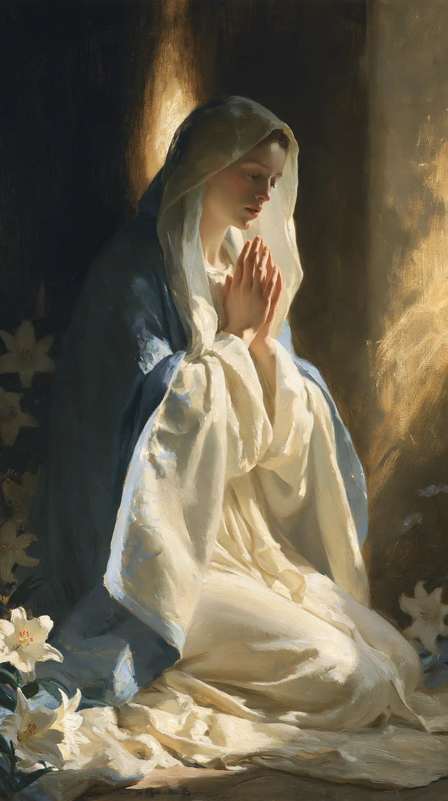 Virgin Mary in Prayer - Symbolist · Portrait n° 4