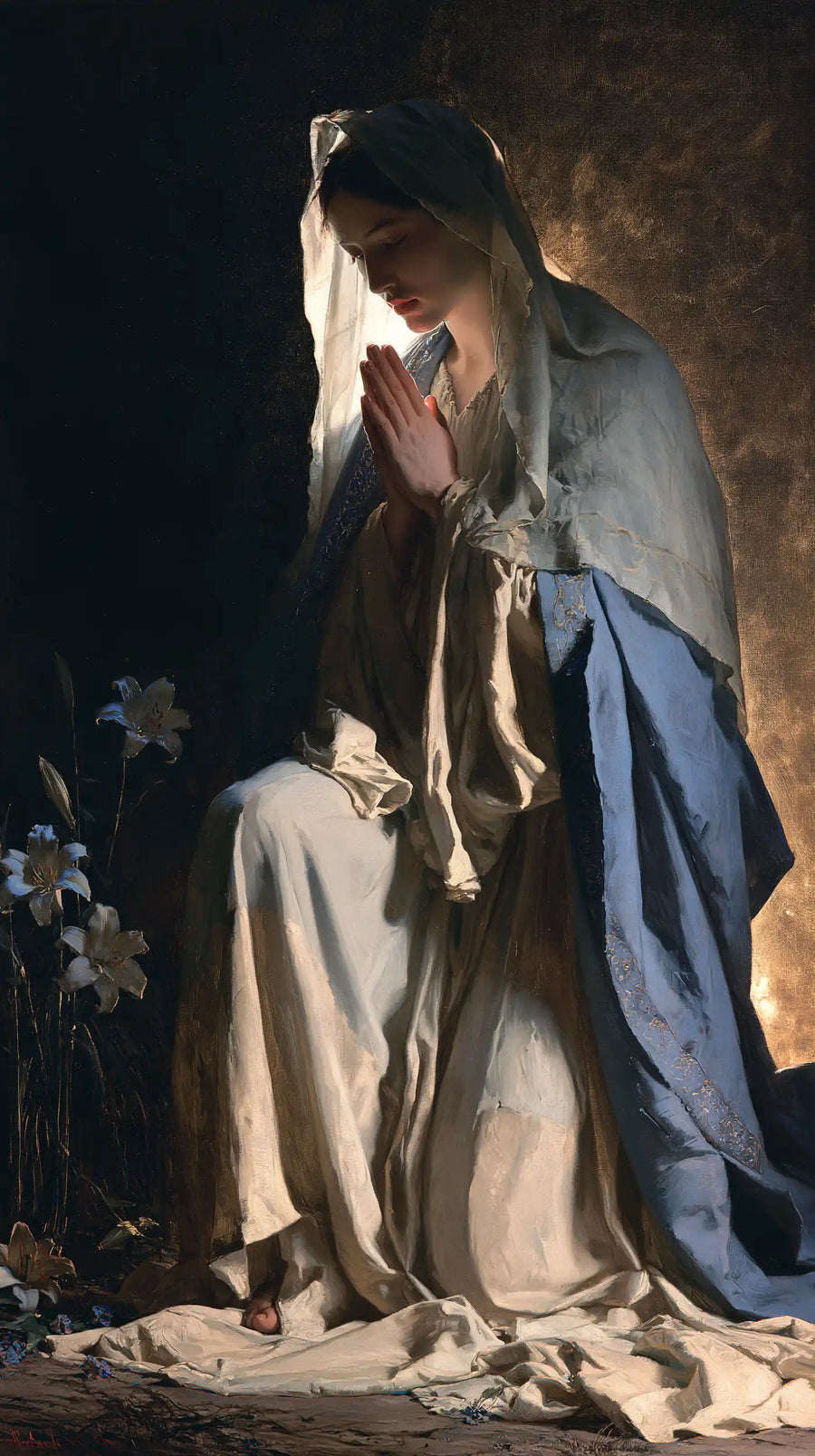 Virgin Mary in Prayer - Symbolist · Portrait n° 9