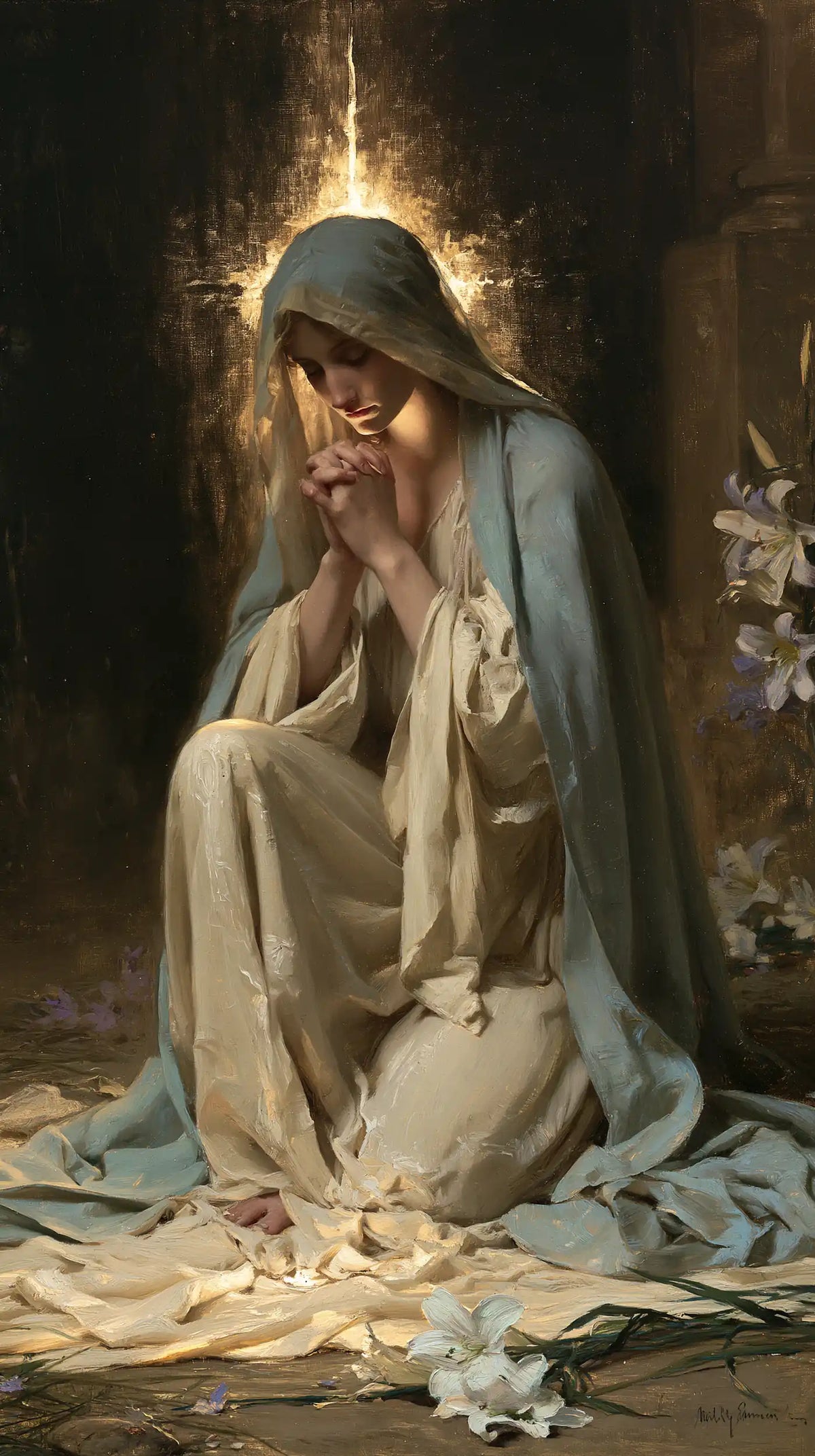 La Vierge en prière — L’Aube sur le front penché