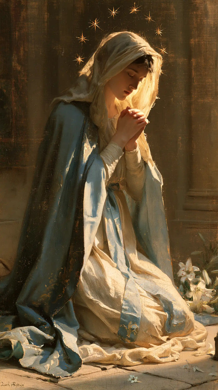 Virgin Mary in Prayer - Symbolist · Portrait n° 30