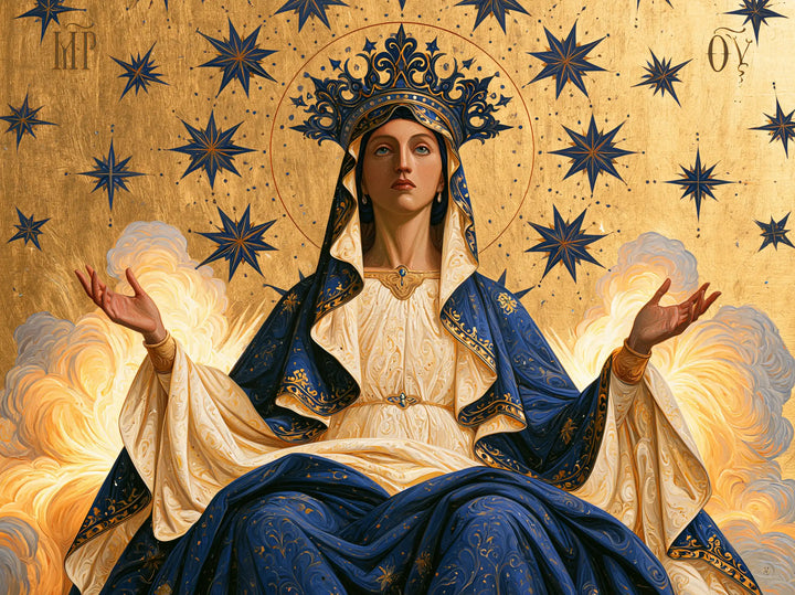 Marie, Reine du Ciel — Le Diadème bleu dans la clarté des nuées