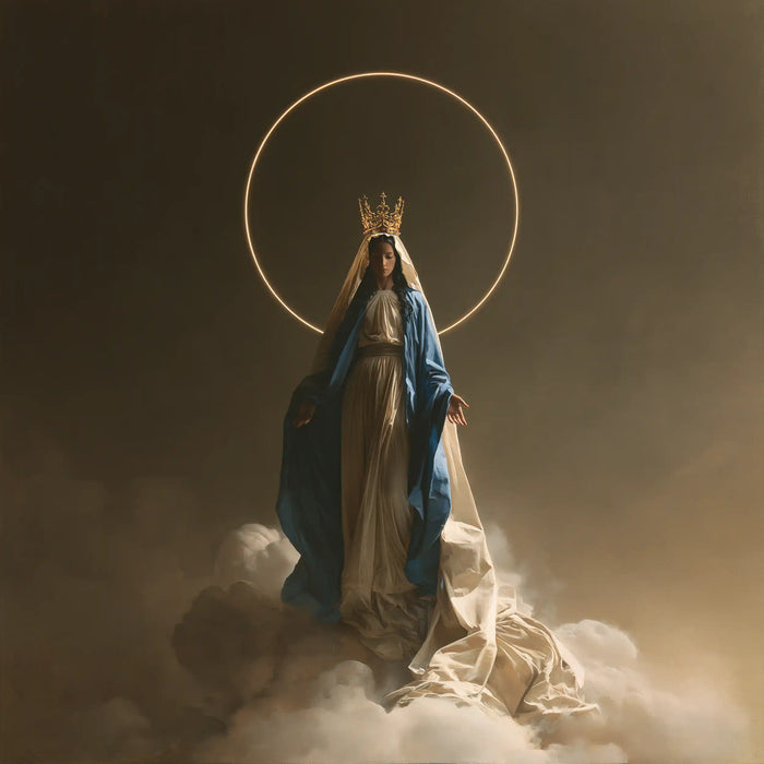 Marie, Reine du Ciel — Le Grand Anneau au-dessus de la traîne blanche