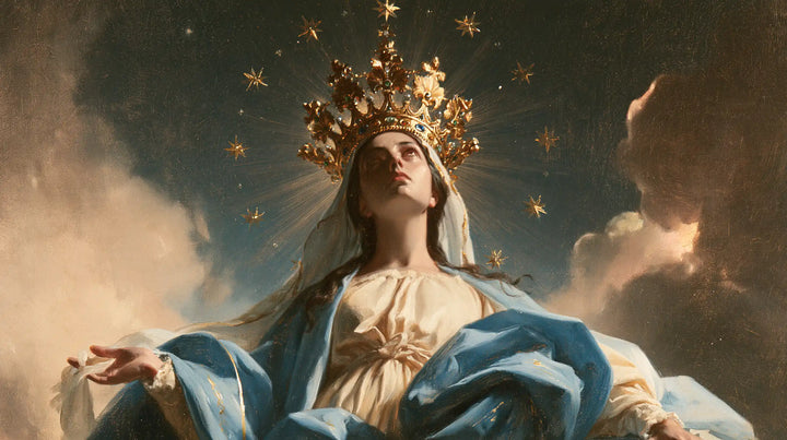 Marie, Reine du Ciel — La Paume claire au-dessus de la vague bleue