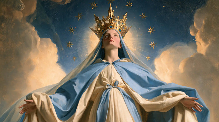 Marie, Reine du Ciel — Le Manteau d’azur dans l’ouverture du ciel