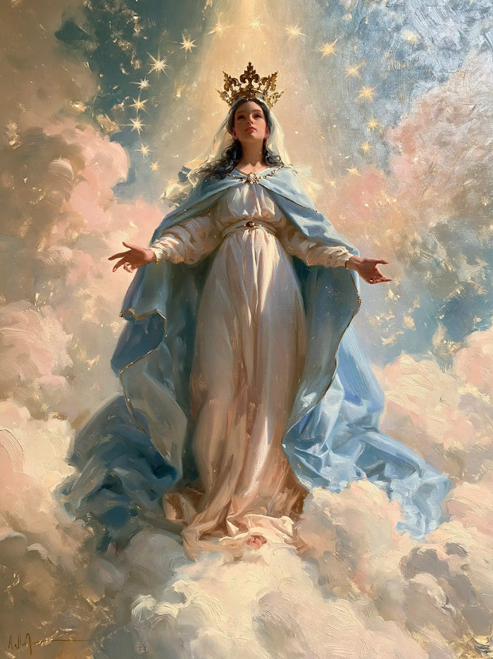 Marie, Reine du Ciel — L’Envol des pans dans le jardin du ciel