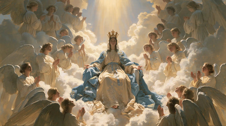 Marie, Reine du Ciel — La Robe claire dans la ronde des anges