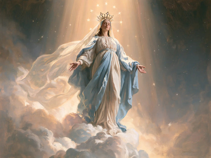 Marie, Reine du Ciel — Le Voile déployé sur la rive du jour