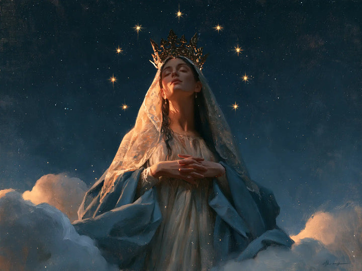 Mary Queen of Heaven - Midnight Blue Chiaroscuro · Landscape n° 6