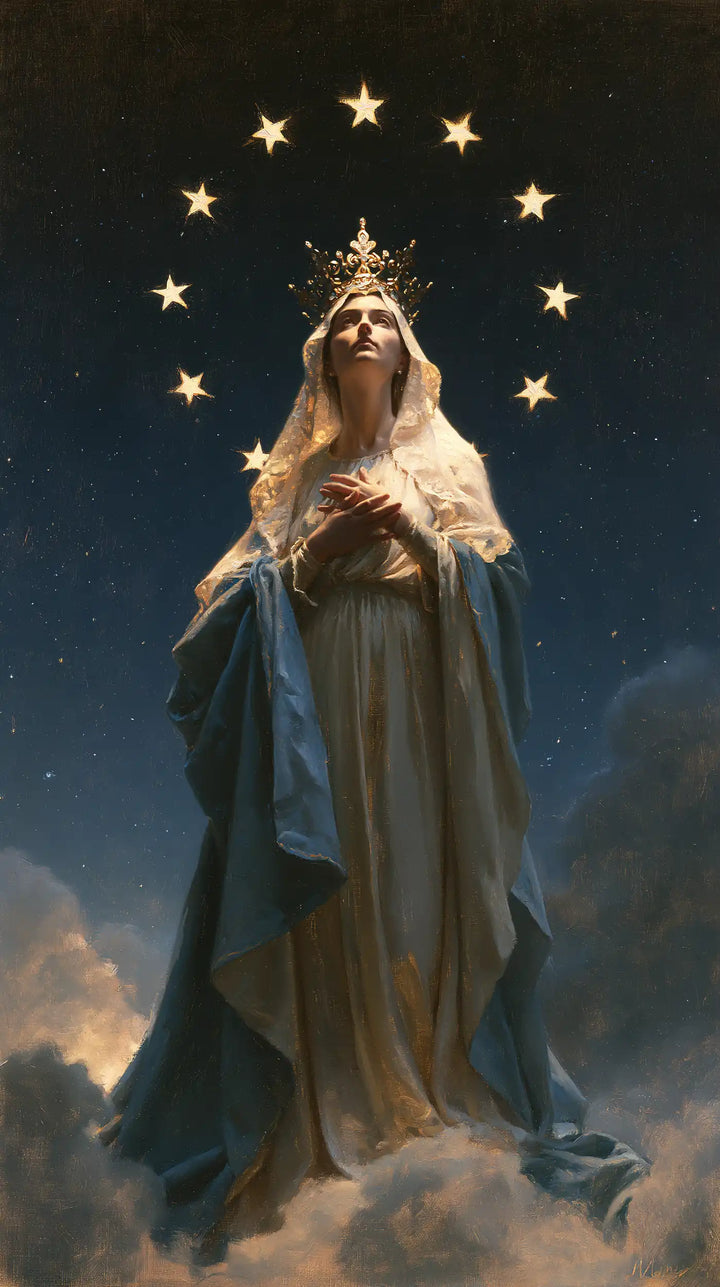 Marie, Reine du Ciel — La Longue Robe sous les étoiles régulières