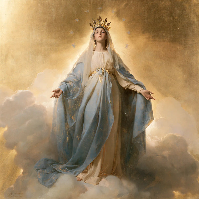 Marie, Reine du Ciel — Le Manteau pâle dans l’auréole douce
