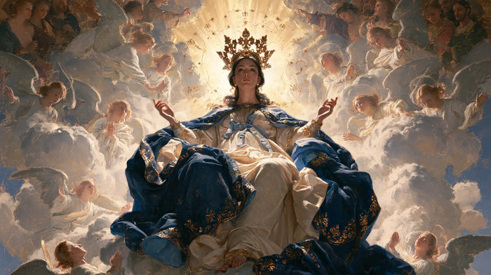 Marie, Reine du Ciel — Les Paumes levées sous la couronne de feu
