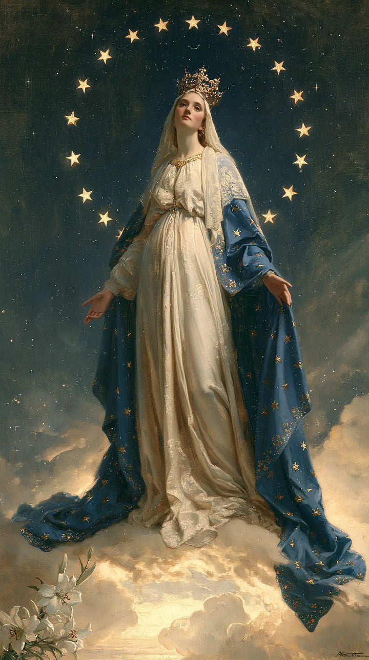 Marie, Reine du Ciel — L’Anneau d’or dans le silence bleu