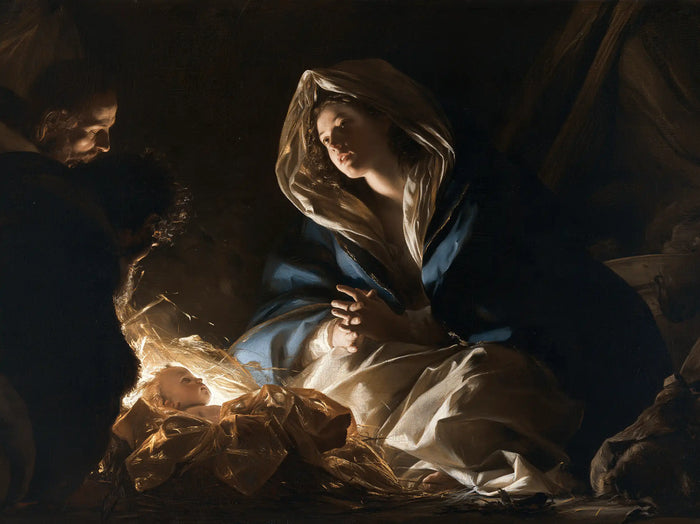 La Nativité — Le Recueillement bleu et ivoire
