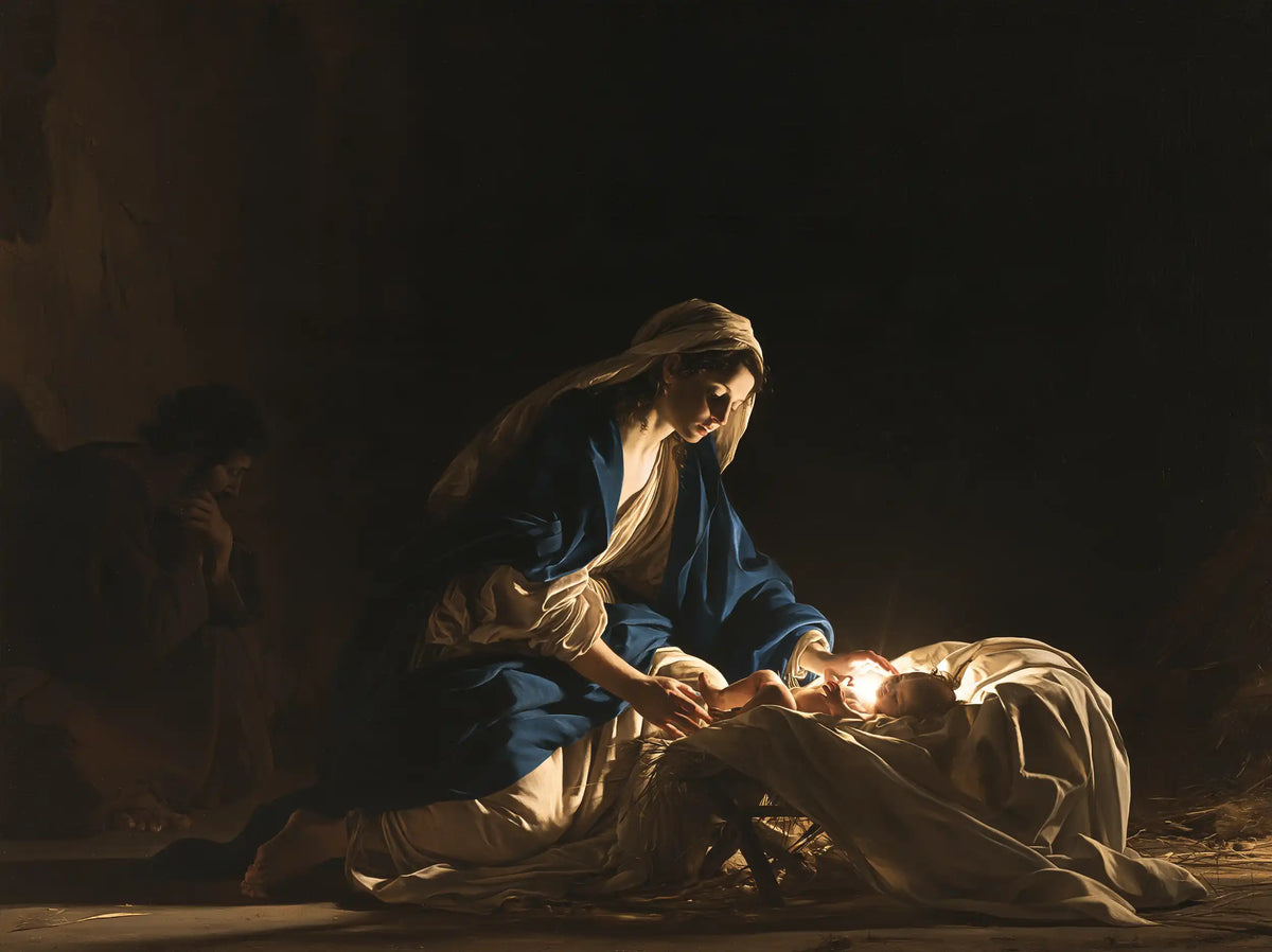 La Nativité — Les Langes sous la main maternelle
